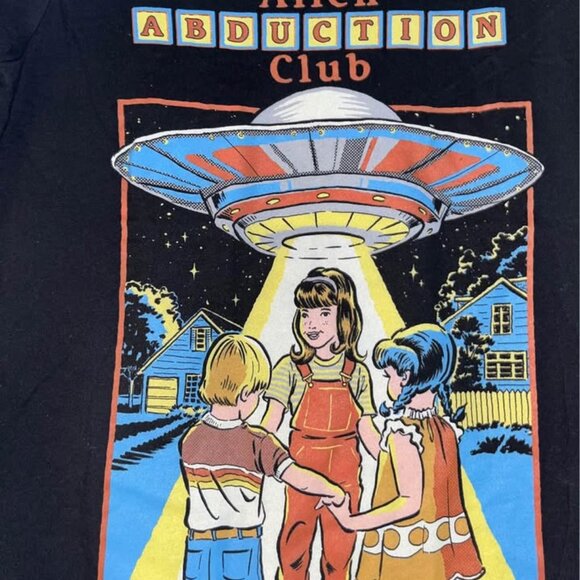 Alien Abduction Club Graphic Tee, Junior’s Medium - Picture 3 of 9